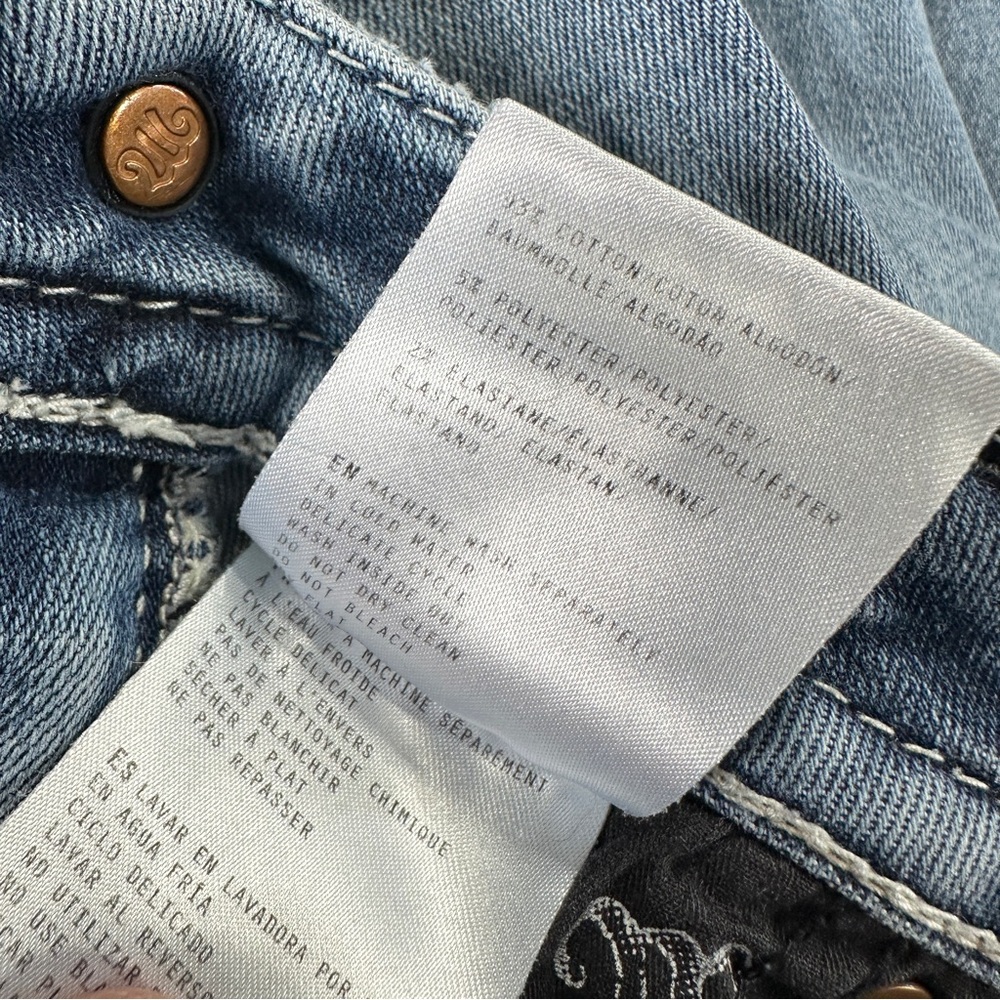 Miss Me Women’s Hailey Skinny Jeans Low Rise Embellished in Medium Wash 29 - Picture 11 of 16